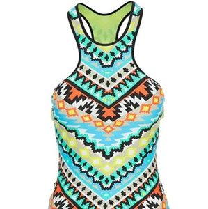 Seafolly kasbah high neck singlet nectarine 4 us